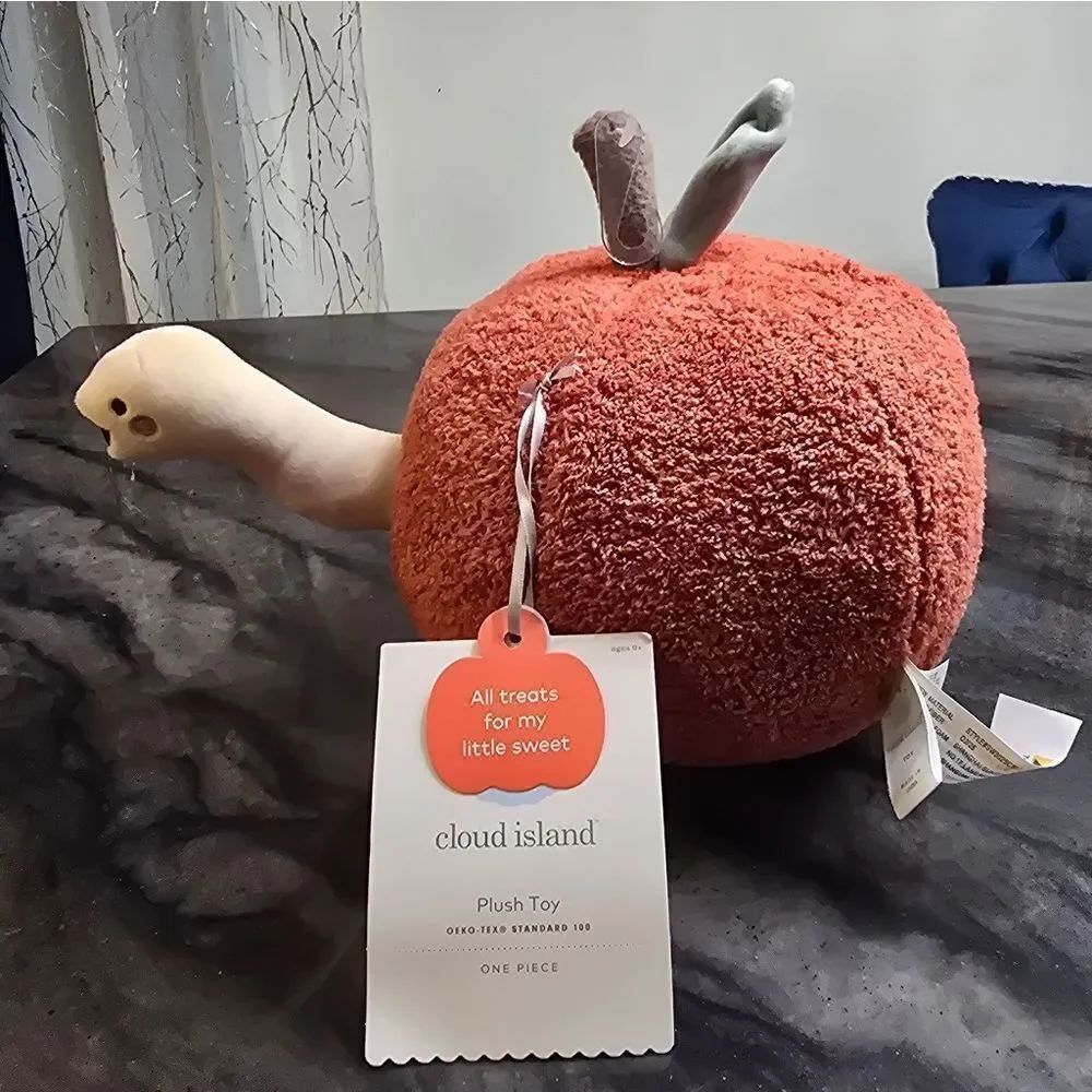 Nwt Soft Baby Apple with Worm Toy, Cloud Island